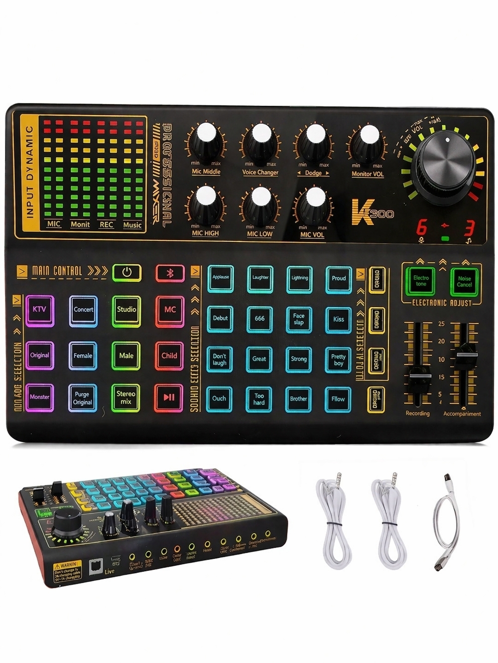 Audio Mixer Sound Board - Black